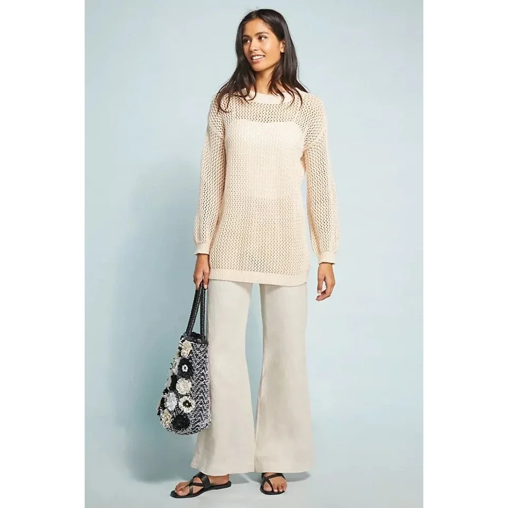 Anthropologie Line +‎ Dot Donna Beach Sweater in Neutral Size Medium